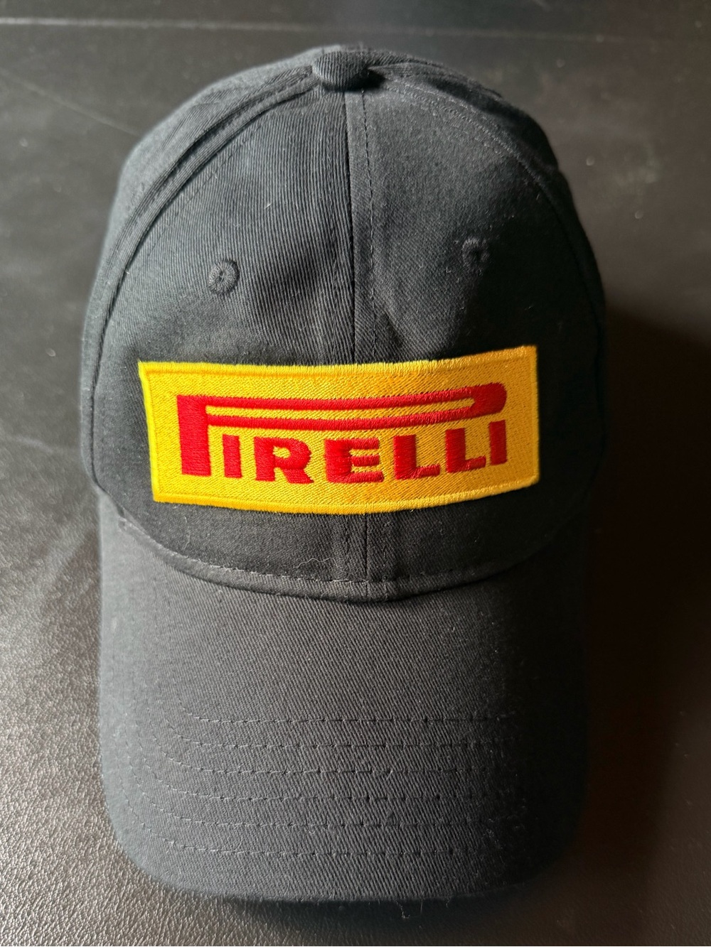 Pirelli Racing Patch Cap Hat Black Yellow